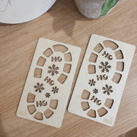 Wooden Santa Footprint Stencil - Christmas Keepsake