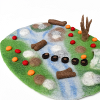 Tara Treasures Woodland River Play Mat Playscape