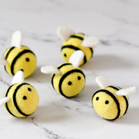 Tara Treasures Felt Bees Loose Parts - 5 Bees