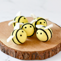 Tara Treasures Felt Bees Loose Parts - 5 Bees