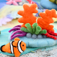 Tara Treasures Felt Coral Reef with Clownfish Set