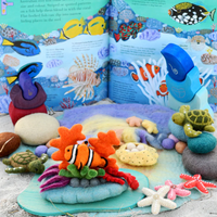 Tara Treasures Felt Coral Reef with Clownfish Set