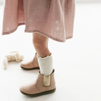 Jamie Kay Leather Boot with Elastic Side - Blush