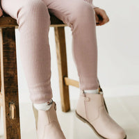 Jamie Kay Leather Boot with Elastic Side - Blush