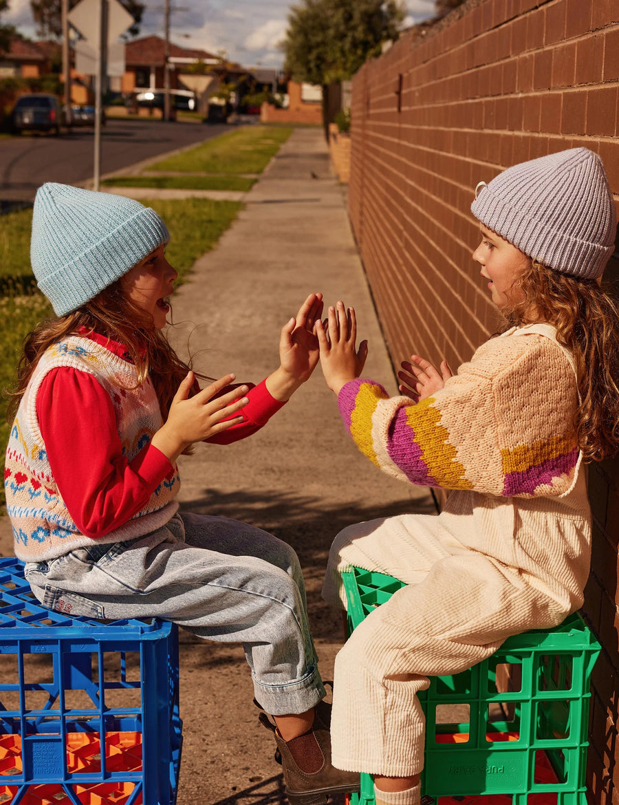 Goldie and Ace Wool Beanie Cloud Lilac