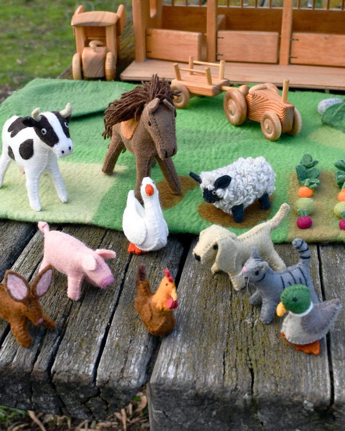 Tara Treasures Felt Dog Farm Animal Toy