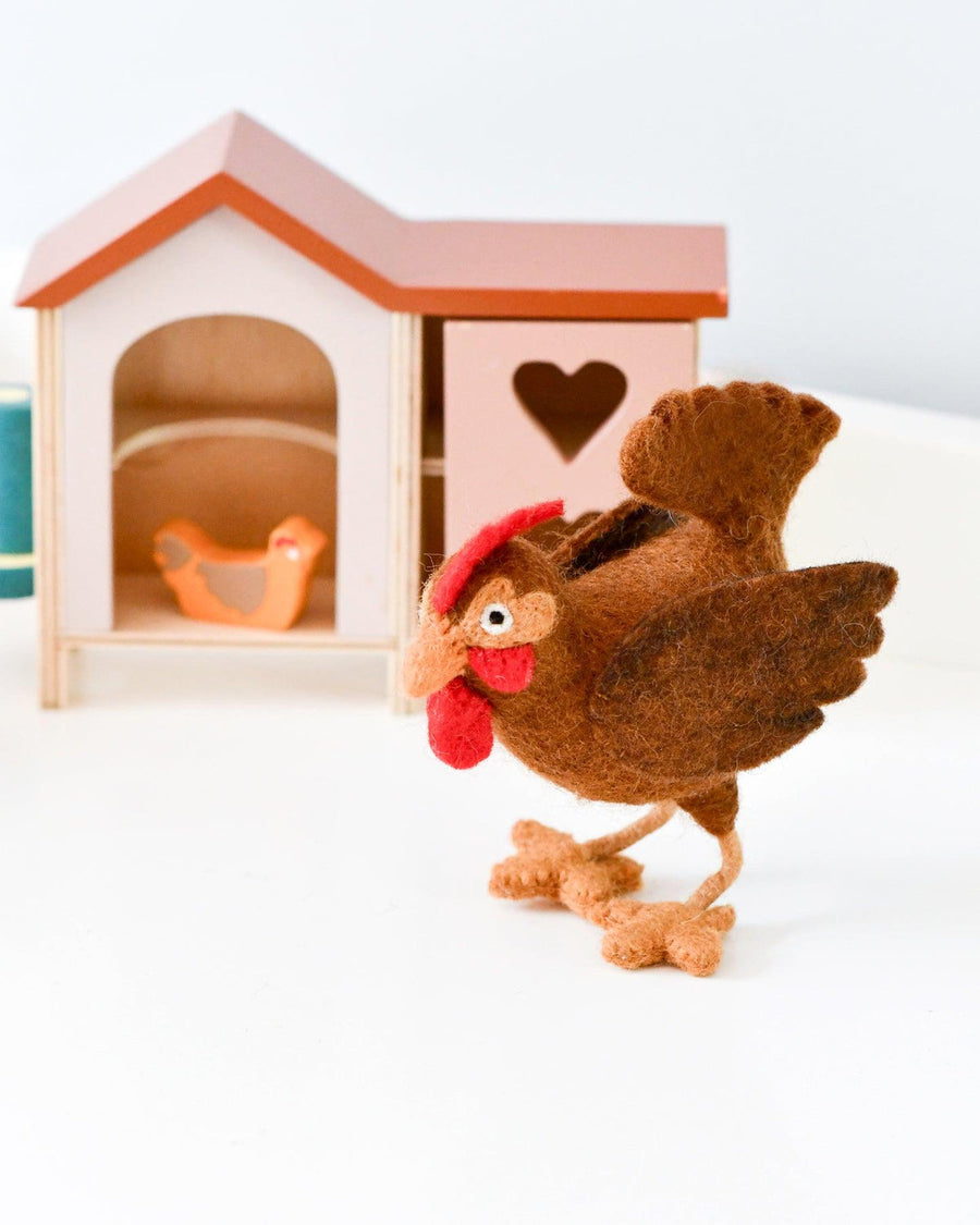 Tara Treasures Felt Hen Toy