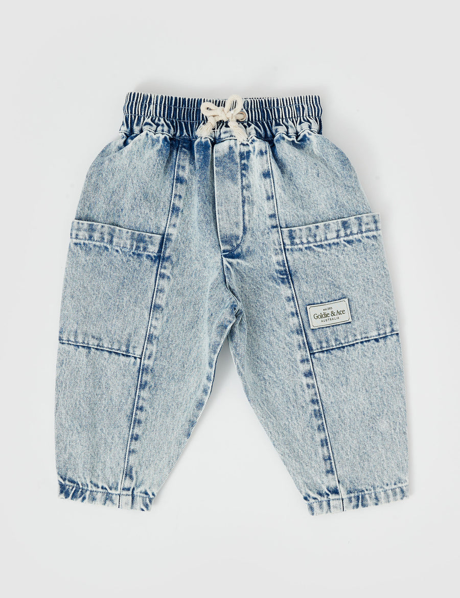 Goldie and Ace Kit Denim Pocket Pant Light Denim