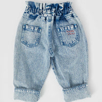 Goldie and Ace Millie Paper Bag Jeans Light Denim