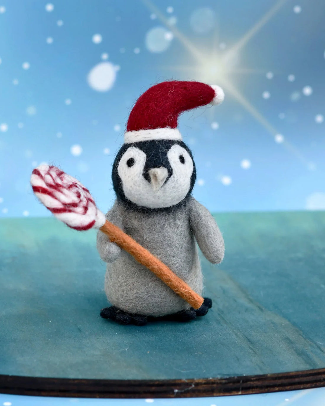 Tara Treasures Felt Penguin With Lollipop Toy