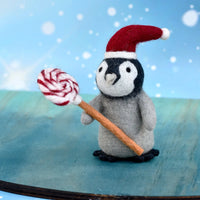 Tara Treasures Felt Penguin With Lollipop Toy