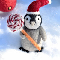 Tara Treasures Felt Penguin With Lollipop Toy