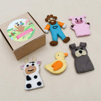 Tara Treasures Old MacDonald Farm Animals A, Finger Puppe Set