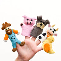 Tara Treasures Old MacDonald Farm Animals A, Finger Puppe Set