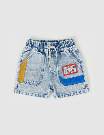 Goldie and Ace Noah Colour Pop Cargo Denim Shorts