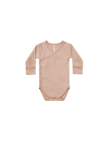 DISCOUNTED (DAMAGED) Quincy Mae Side Snap Bodysuit || Blush