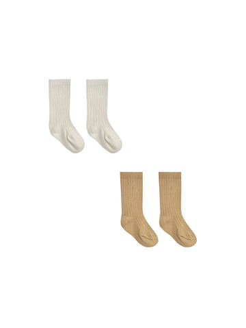 Quincy Mae Socks Set || Ivory, Honey