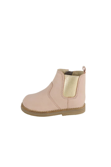 Jamie Kay Leather Boot with Elastic Side - Blush