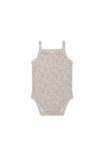 Jamie Kay Organic Cotton Bridget Singlet Bodysuit - Chloe Lavender