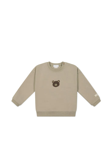 Jamie Kay Organic Cotton Damien Sweatshirt - Fawn Bear