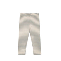 Jamie Kay Organic Cotton Modal Elastane Legging - Narrow Stripe Willow/Soft Clay