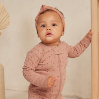 Quincy Mae Zip Long Sleeve Sleeper || Polka Dot