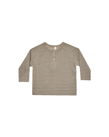 Quincy Mae Zion Shirt | Forest Micro Plaid