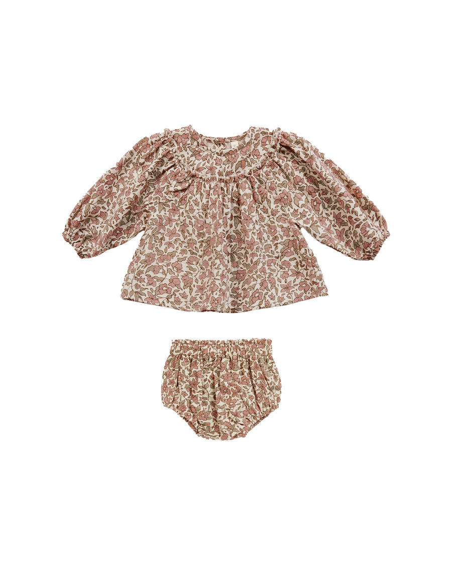 Quincy Mae Mia Top + Bloomer Set || Camelia