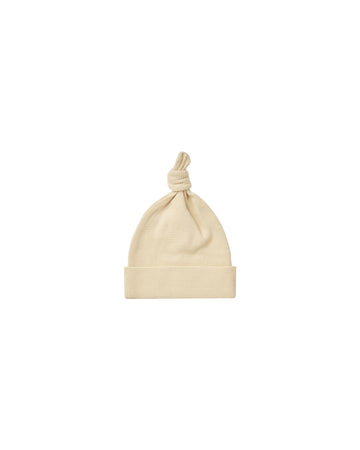 Quincy Mae Waffle Knotted Baby Hat || Lemon