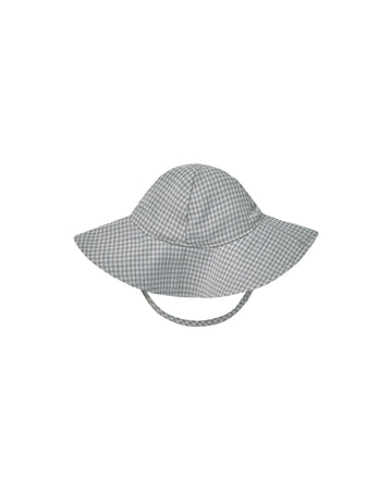 Quincy Mae Woven Sun Hat || Blue Gingham