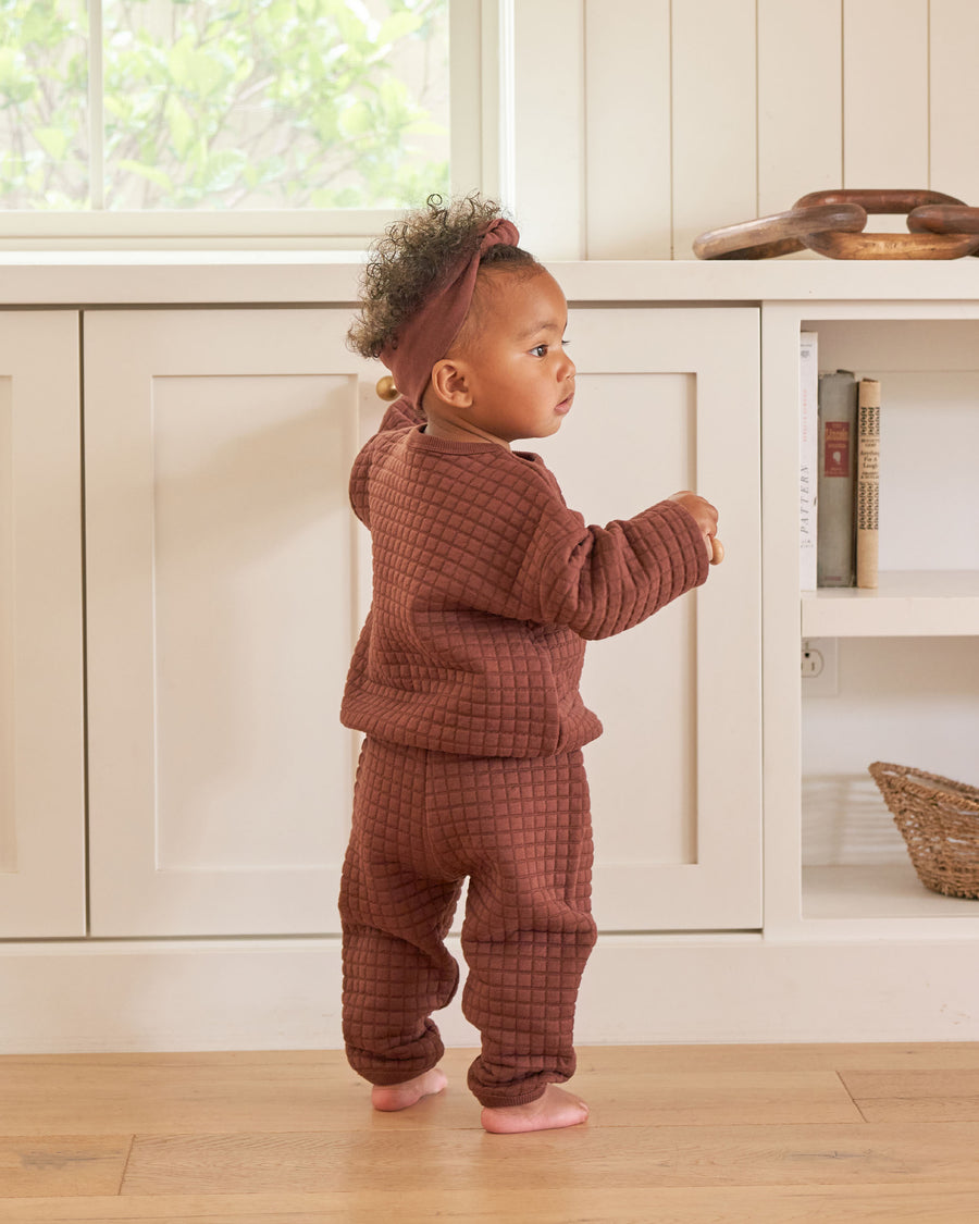 Quincy Mae Quilted Sweater + Pant Set | Plum