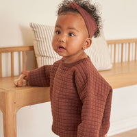 Quincy Mae Quilted Sweater + Pant Set | Plum
