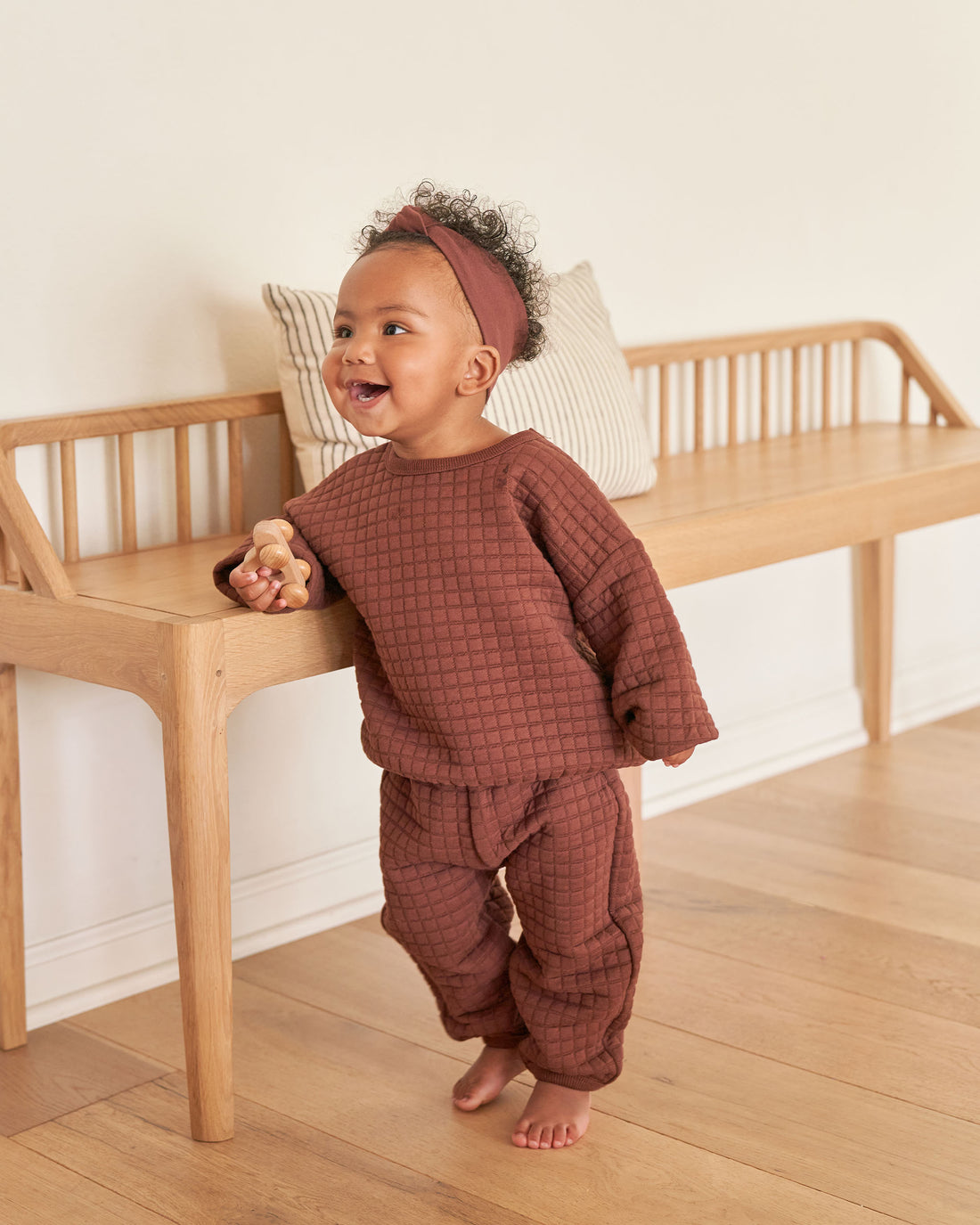 Quincy Mae Quilted Sweater + Pant Set | Plum