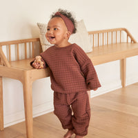 Quincy Mae Quilted Sweater + Pant Set | Plum