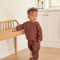 Quincy Mae Quilted Sweater + Pant Set | Plum