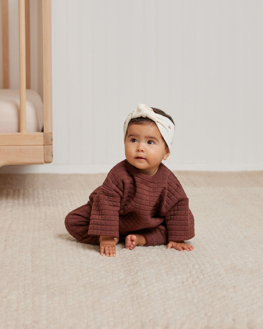 Quincy Mae Quilted Sweater + Pant Set | Plum