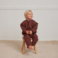 Quincy Mae Quilted Sweater + Pant Set | Plum