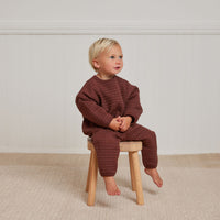Quincy Mae Quilted Sweater + Pant Set | Plum