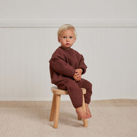 Quincy Mae Quilted Sweater + Pant Set | Plum