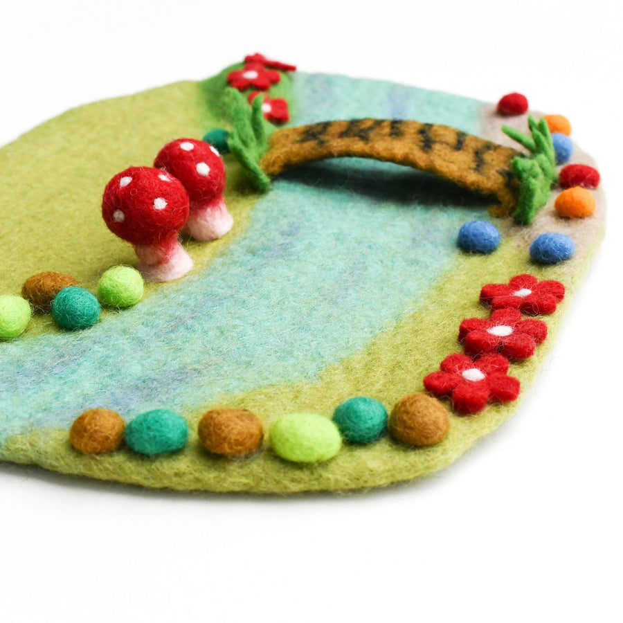 Tara Treasures Fairy River And Bridge Play Mat Playscape