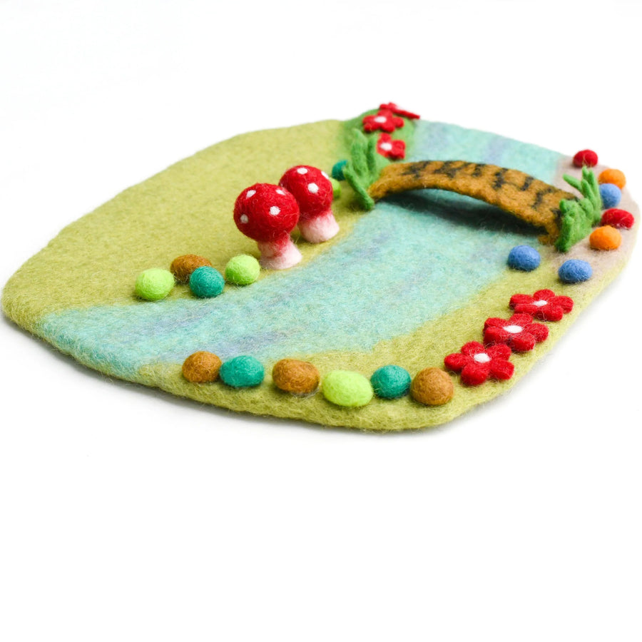 Tara Treasures Fairy River And Bridge Play Mat Playscape