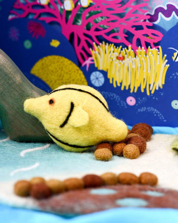 Tara Treasures Felt Yellow Tang Fish Toy (Coral Reef Fish)