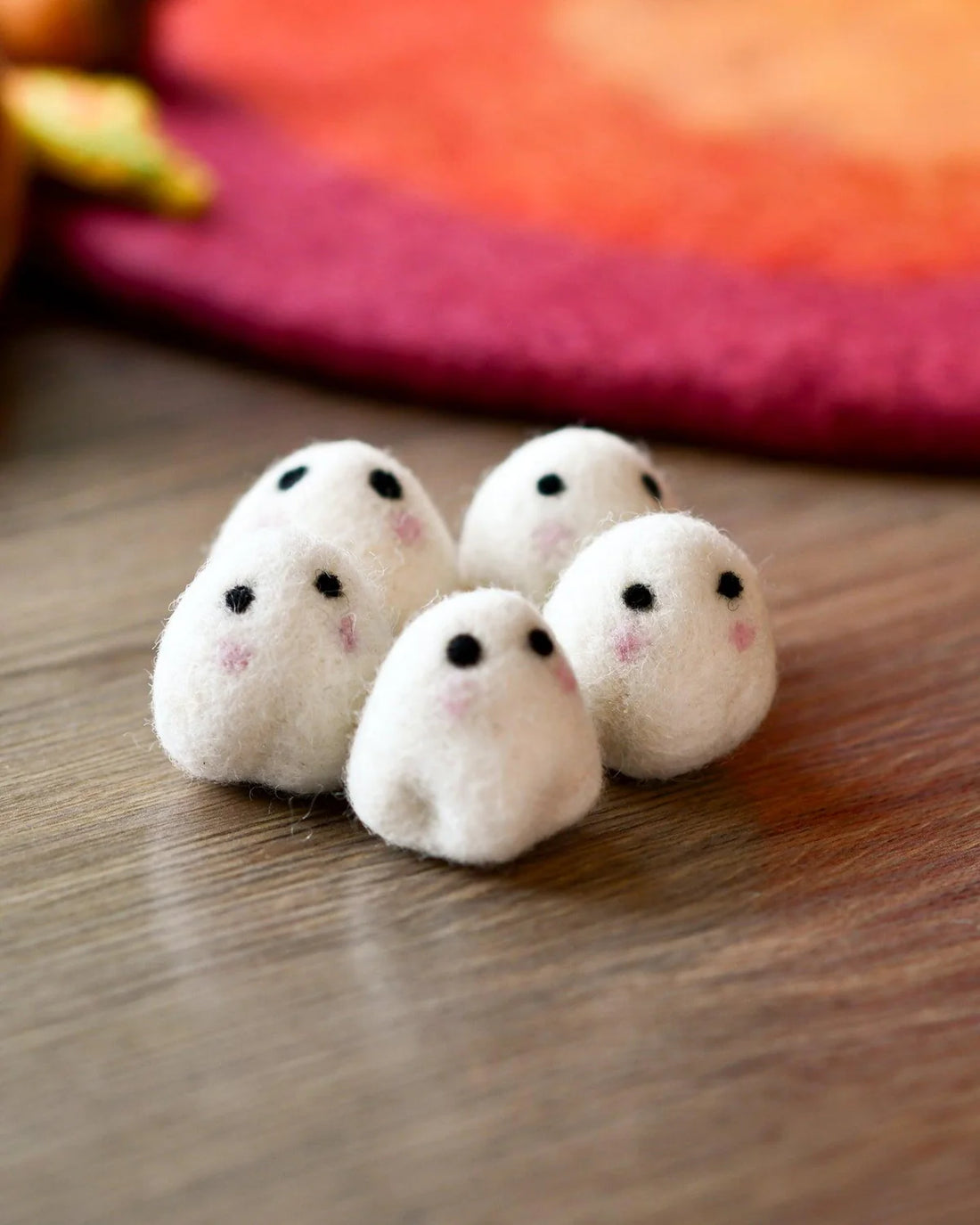 Tara Treasures Felt Cute Ghosts Loose Parts - 5 Ghosts