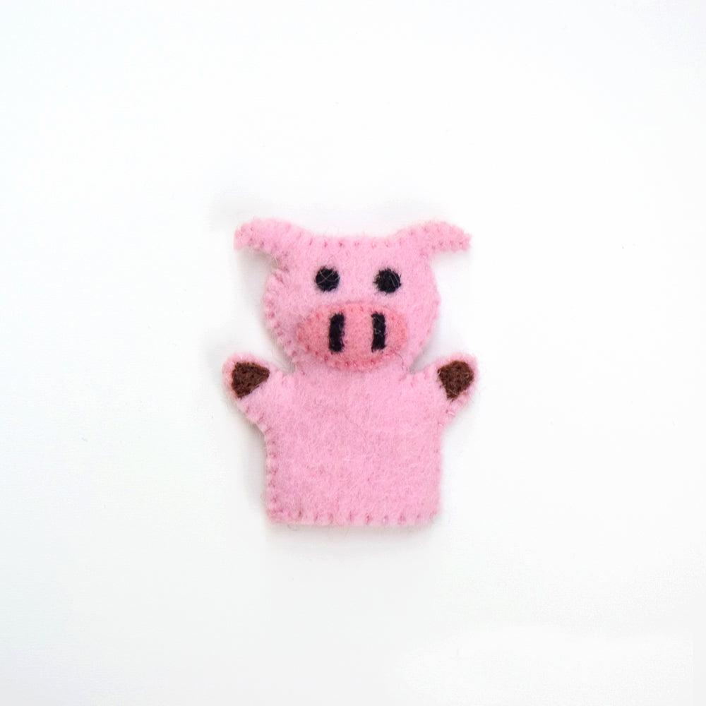 Tara Treasures Felt Pig Finger Puppet