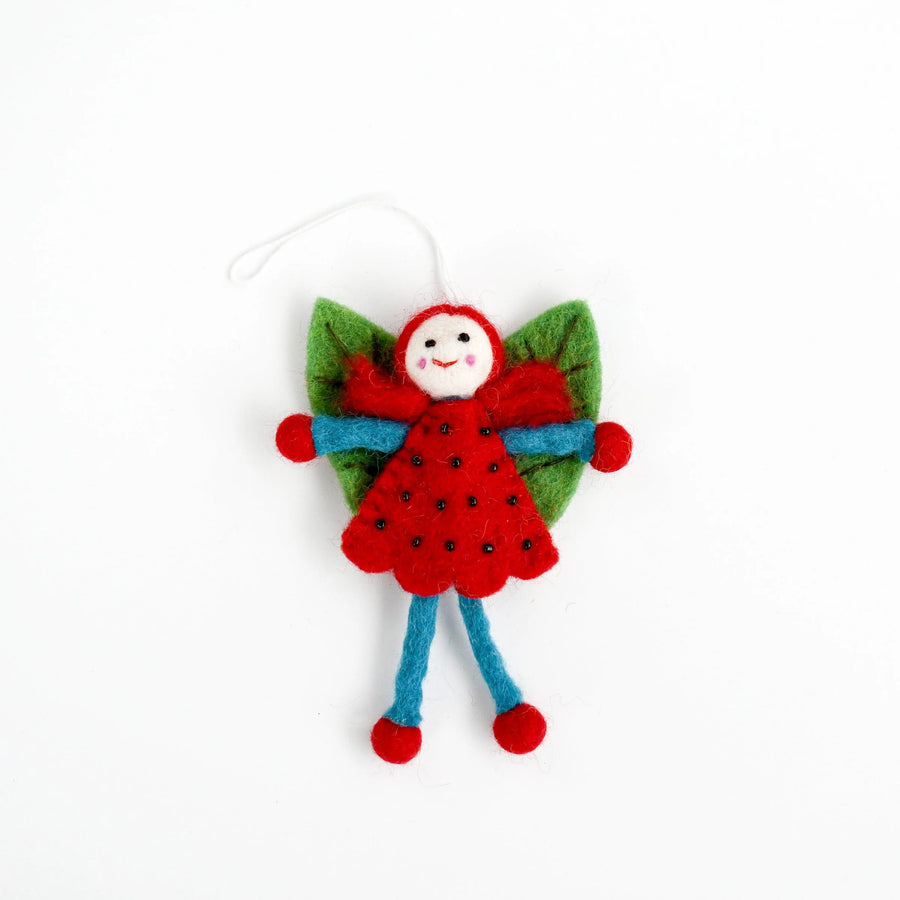 Tara Treasures Felt Leaf Fairy - Red Hair