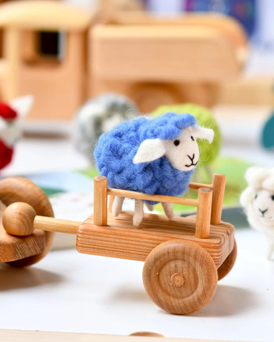 Tara Treasures Felt Blue Sheep Toy