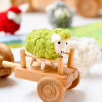 Tara Treasures Felt Green Sheep Toy