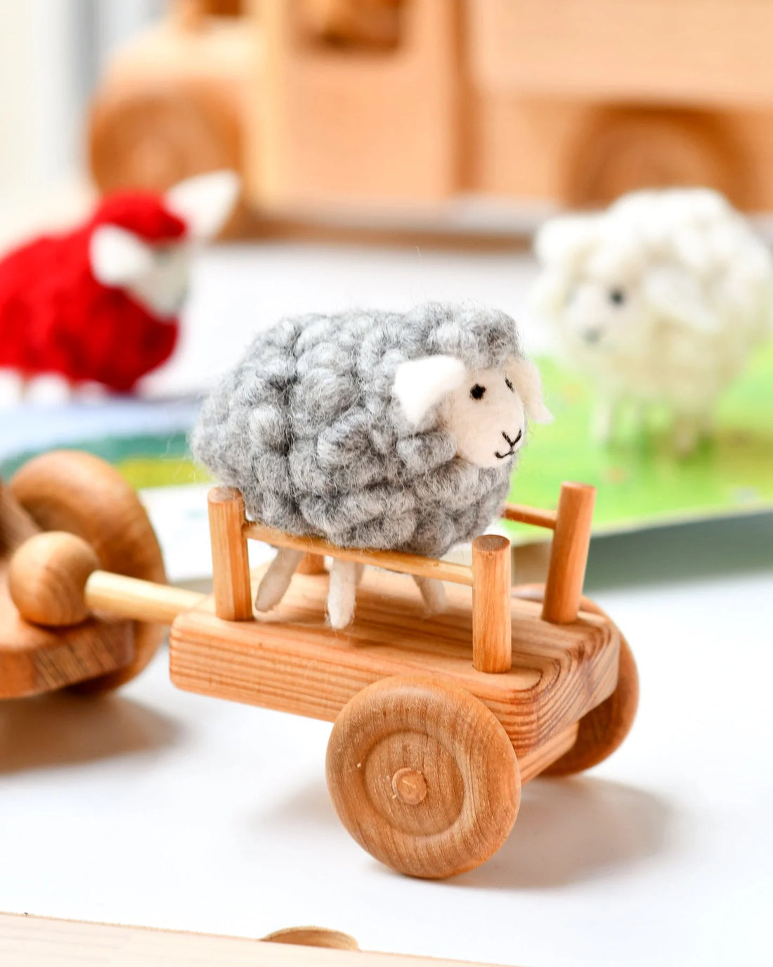 Tara Treasures Felt Grey Sheep Toy