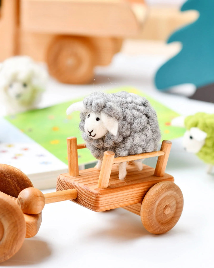 Tara Treasures Felt Grey Sheep Toy