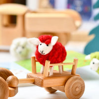 Tara Treasures Felt Red Sheep Toy